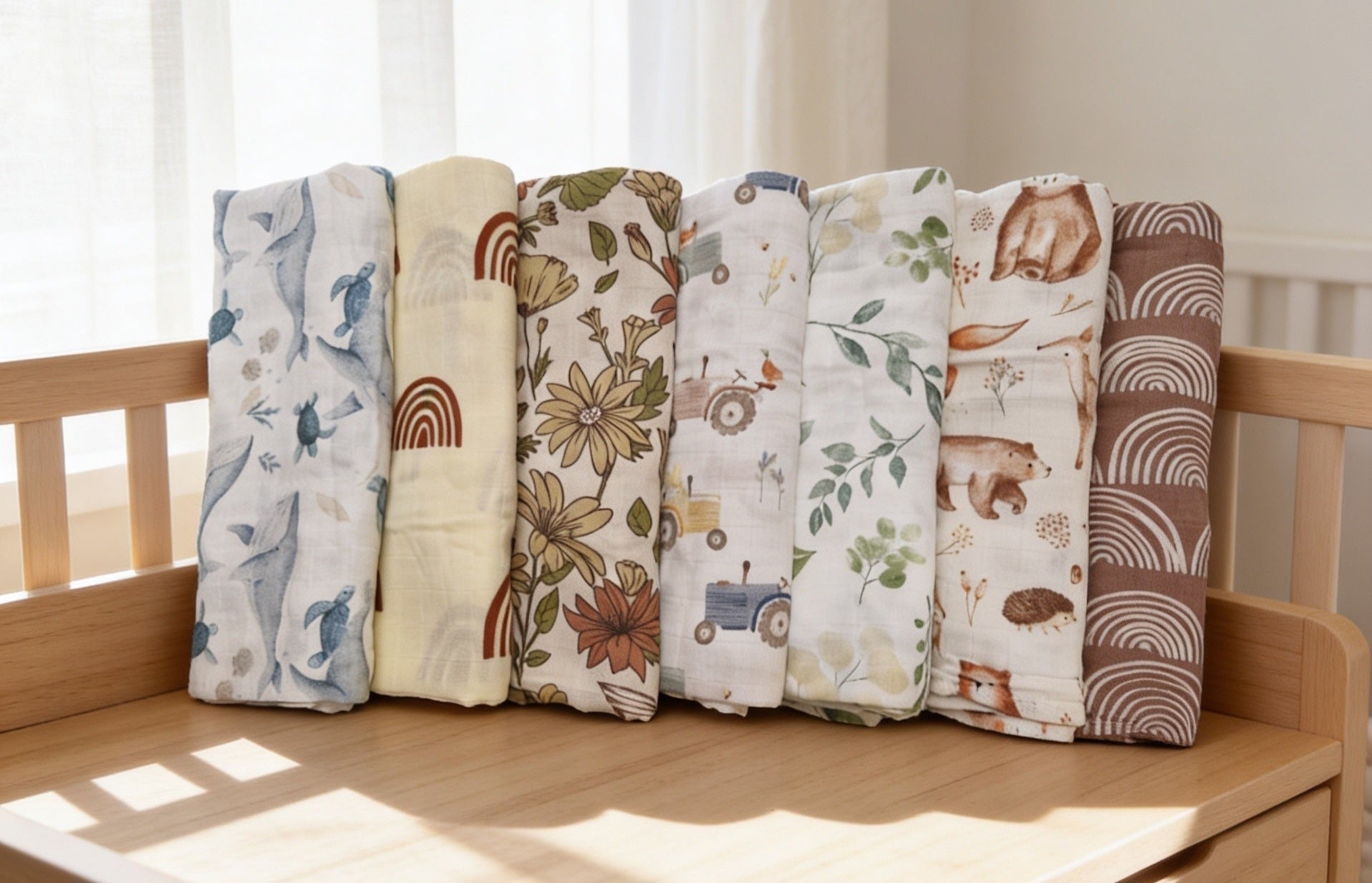 Cotton/Bamboo Swaddles