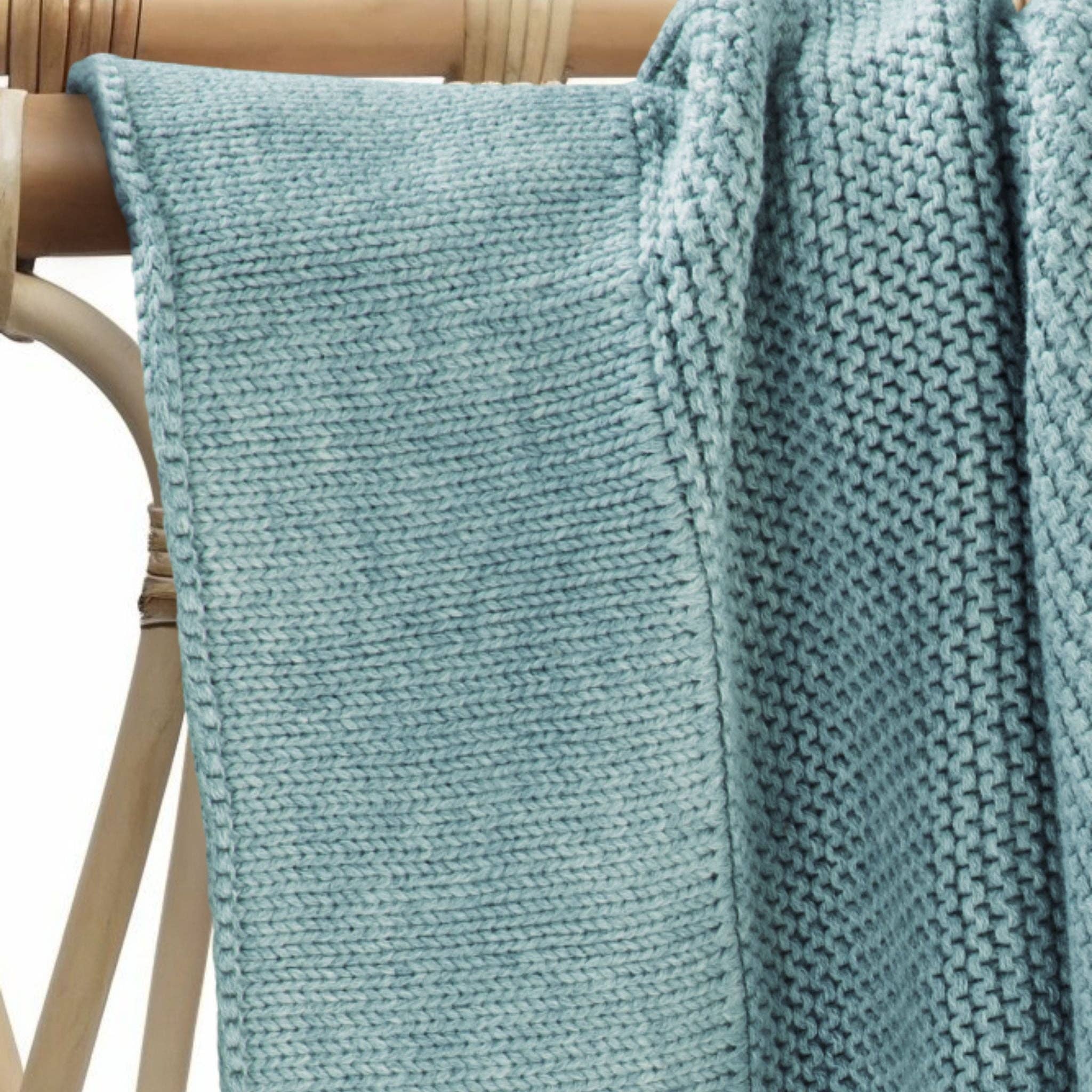 Cotton Classic Knit Baby Blanket - Mantis Green