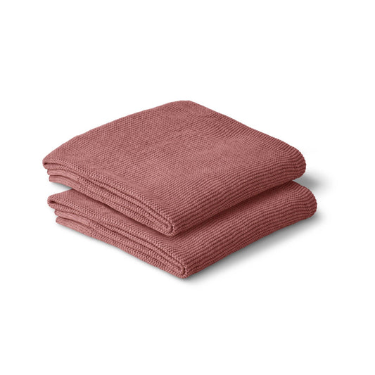 Personalised 100% Cotton Classic Knit Baby Blanket - Plum