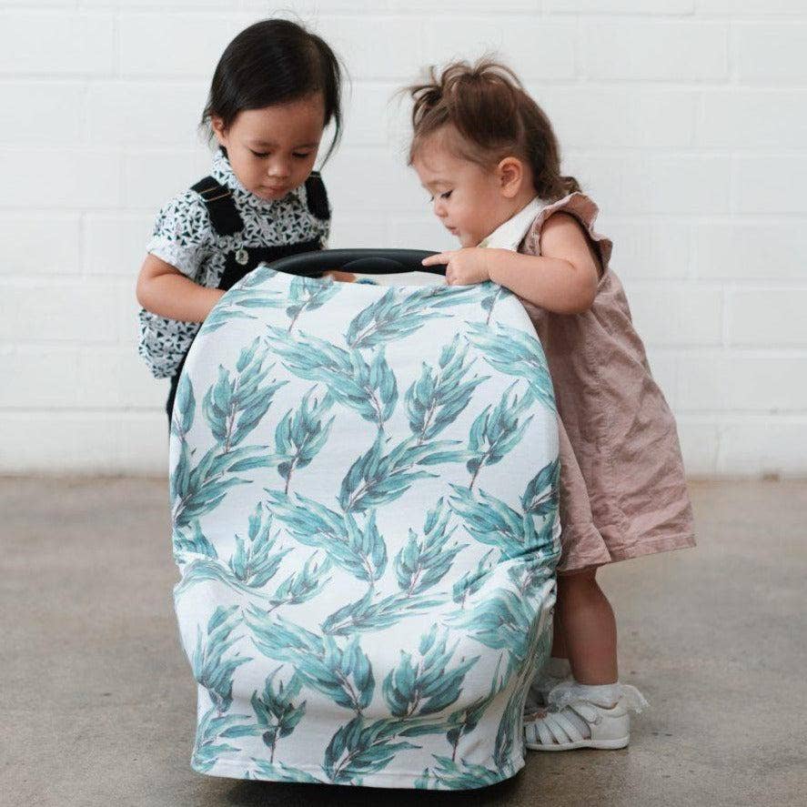 Multi-Use Nursing Mama Cover - Blue Gum Leaf - SPECIAL EDITION
