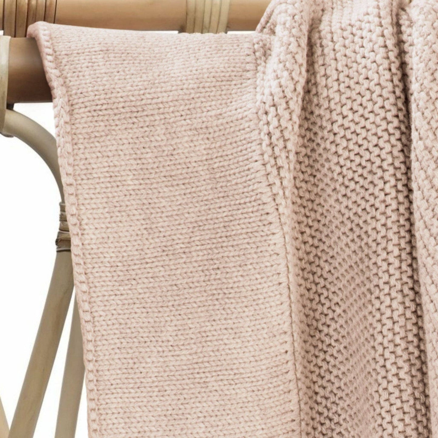 Personalised 100% Cotton Classic Knit Baby Blanket | Merino