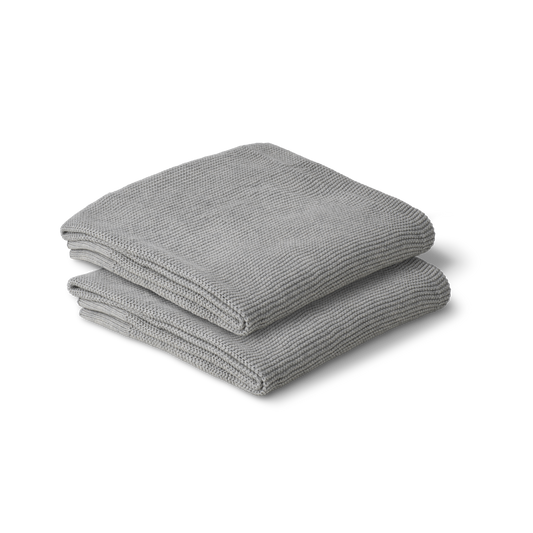 Personalised 100% Cotton Classic Knit Baby Blanket - Dove Grey