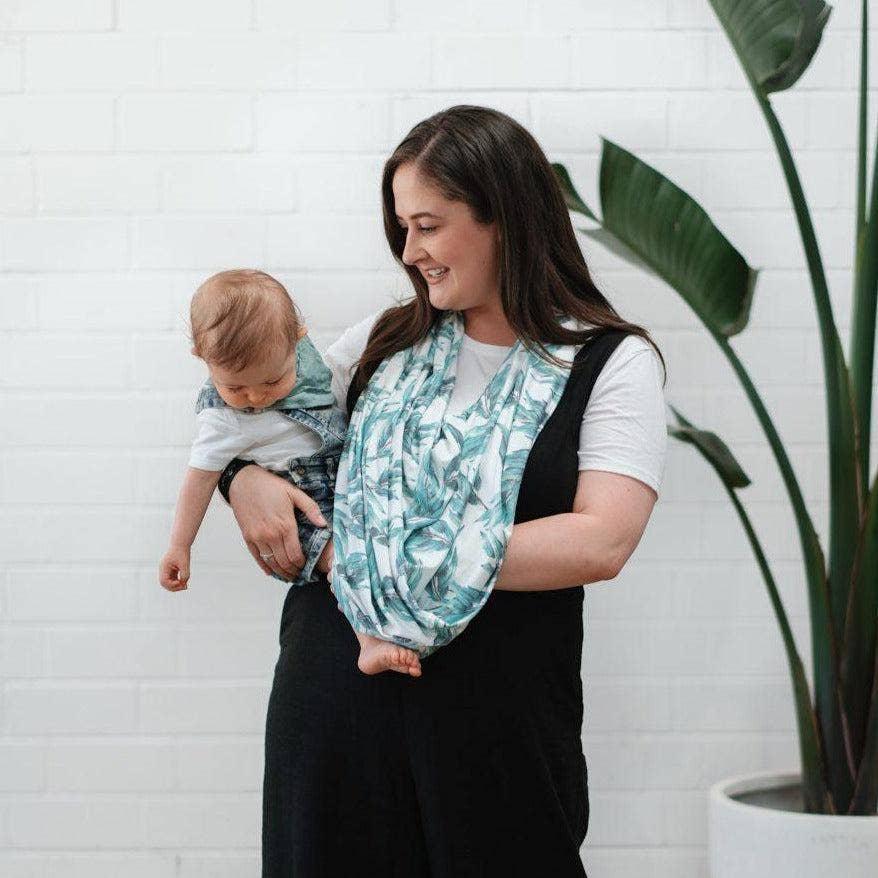 Multi-Use Nursing Mama Cover - Blue Gum Leaf - SPECIAL EDITION