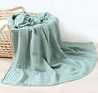 Organic Cotton Muslin Swaddle Wrap - Green