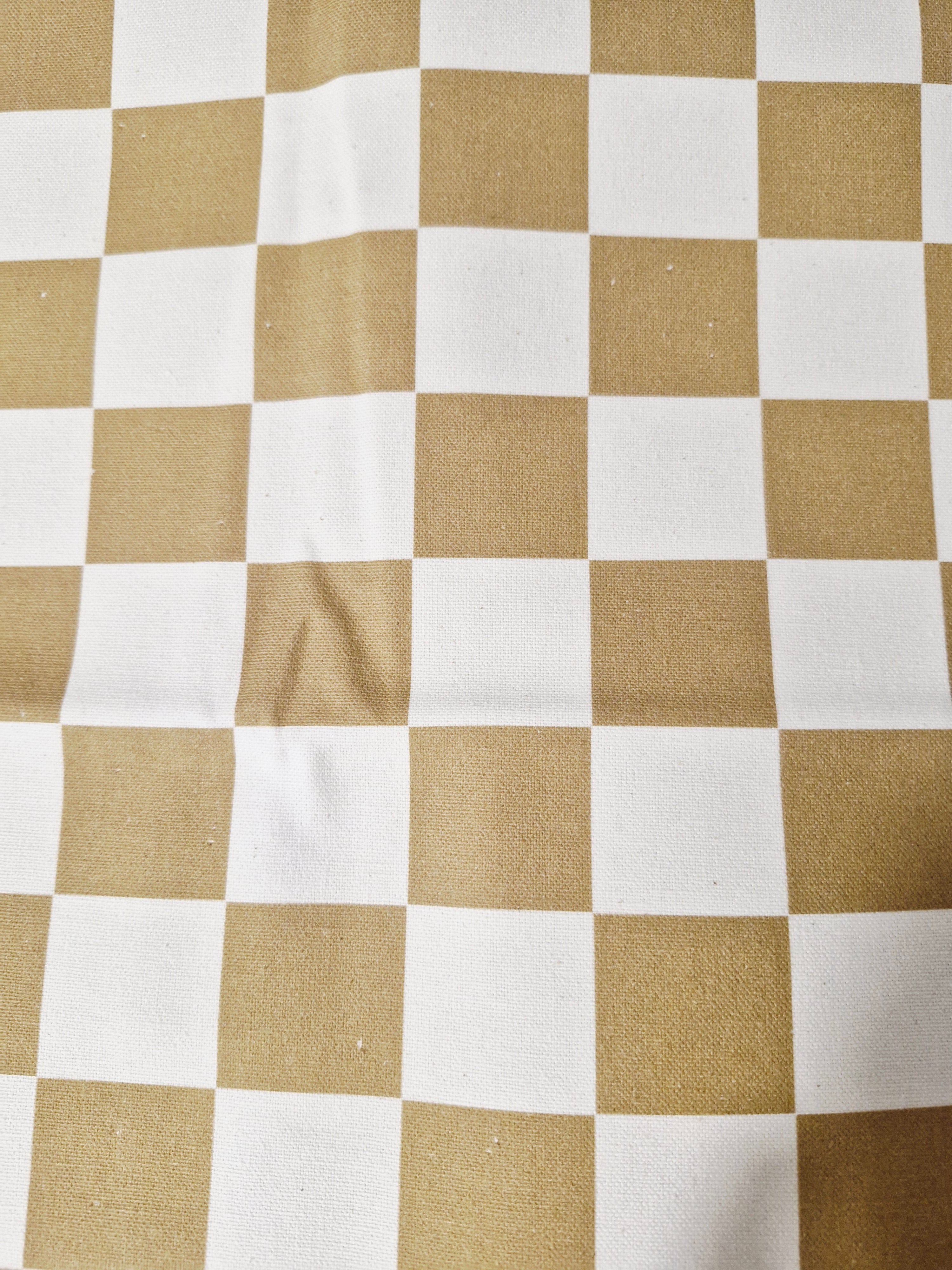 Caramel Check Nappy Clutch