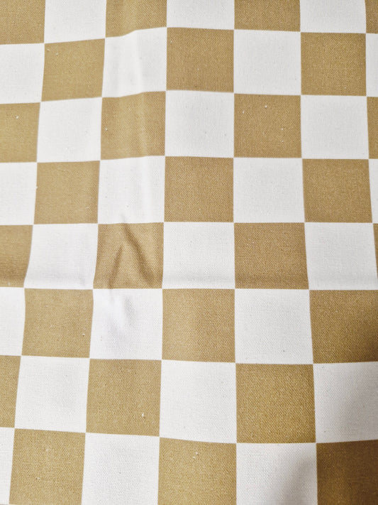 Caramel Check Nappy Clutch