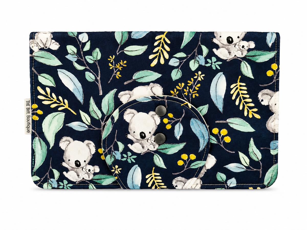 Navy Baby Koala Nappy Clutch