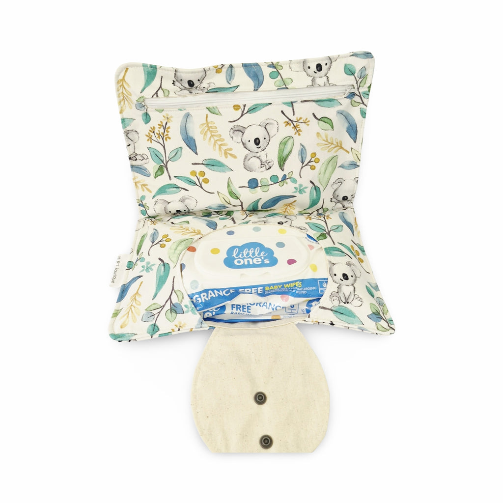 White Baby Koala Nappy Clutch