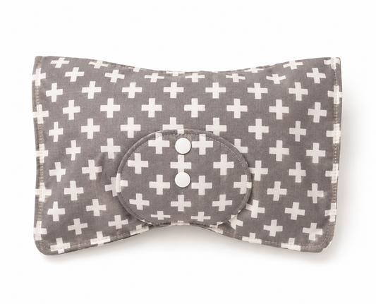 White Crosses Nappy Clutch