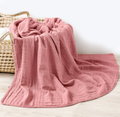 Organic Cotton Muslin Swaddle Wrap - Dusty Pink