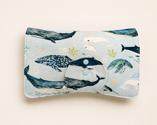 Whales Nappy Clutch