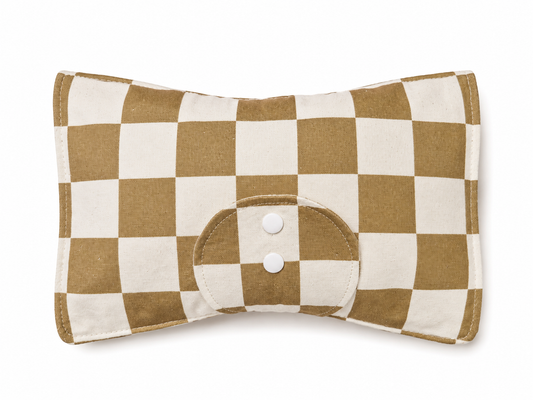 Caramel Check Nappy Clutch