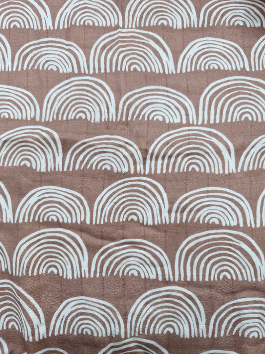 Cotton/Bamboo Muslin Swaddle Wrap - Rainbow