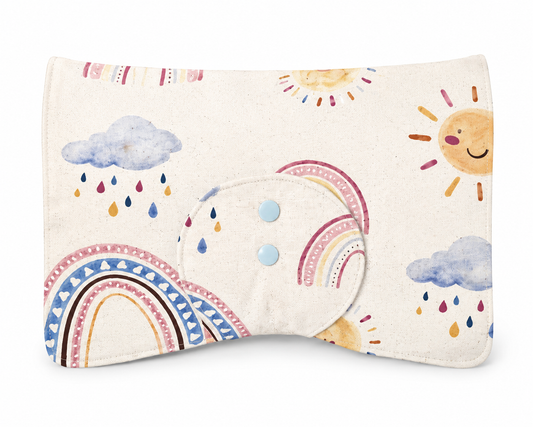 Pastal Rainbow Nappy Clutch